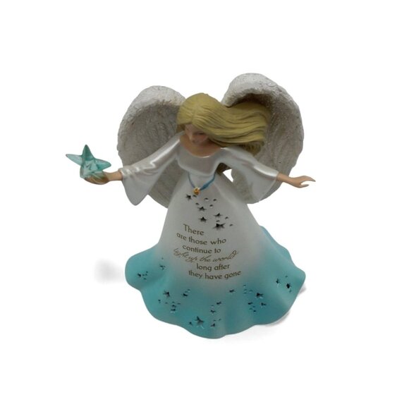 THOMAS KINKADE Light Of Love Angel Figurine with Illuminated Stars and Memorial - Picture 7 of 11